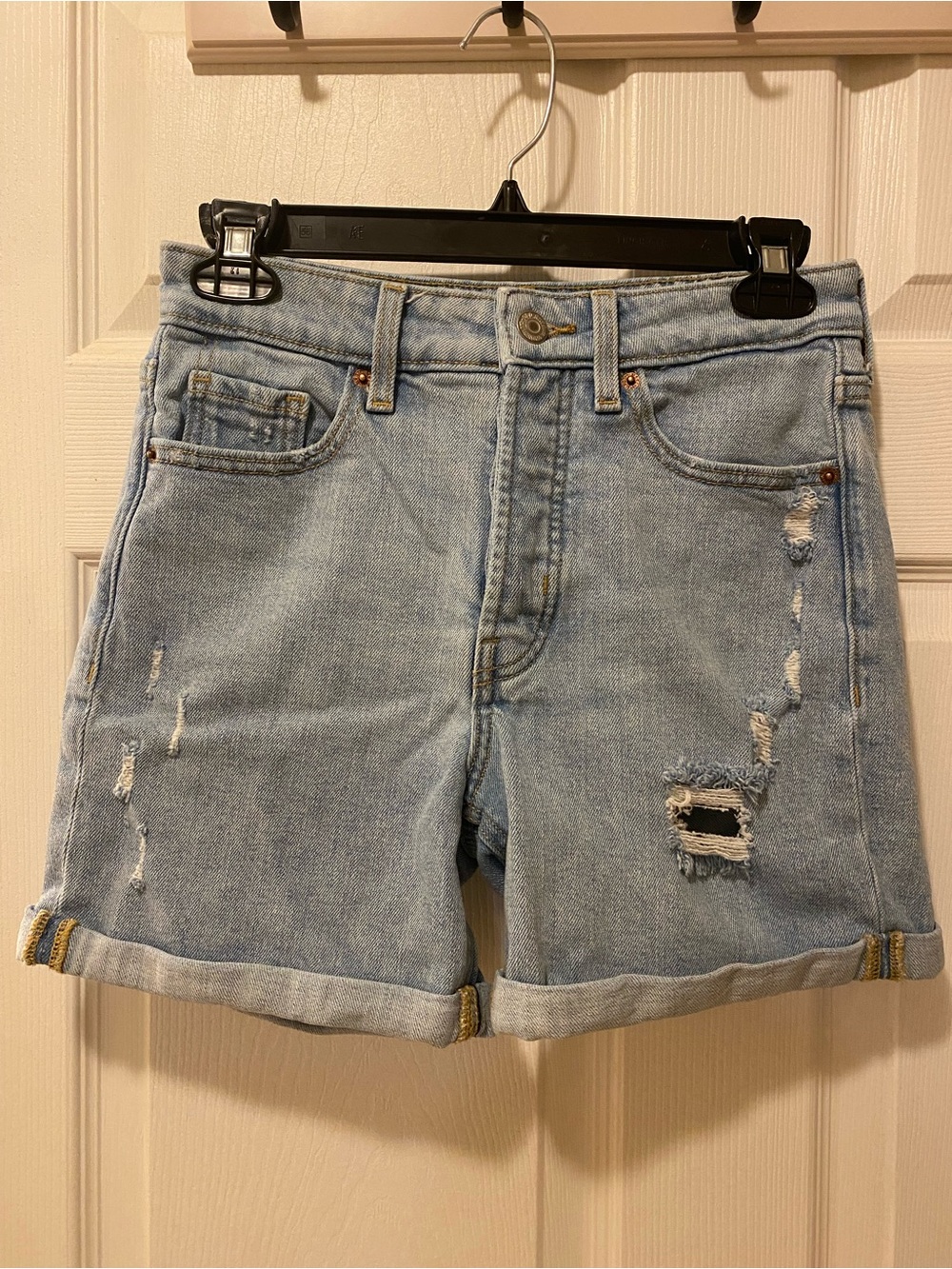Old Navy Light Blue Distressed Denim Shorts